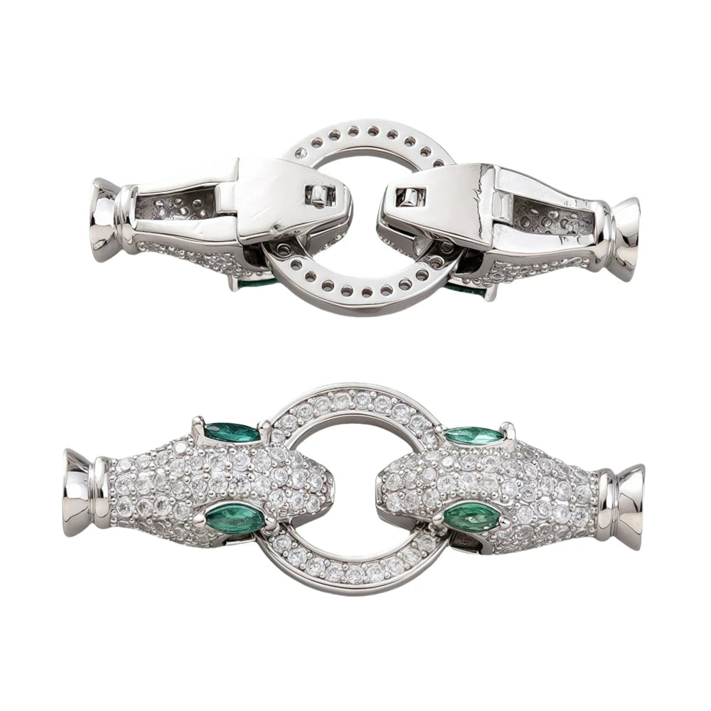 Juya 18K Gold Plated Decorative Sector Fastener Connector Lock Clasps Accessories For DIY Needlework Beads Pearls Jewelry Making