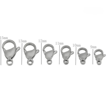 20pcs Stainless Steel Lobster Clasps With Jump Rings Connectors Clasp for Bracelet Necklace DIY Jewellery Making Supplies