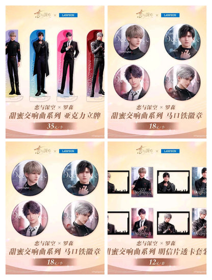Official LAWSON X Love and Deepspace Collaboration Merchandise Badge Bookmark Acrylic Stand Postcard Transparent Card in Stock