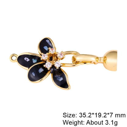 Juya Handmade Decorative Flower Connector Fastener Lock Hooks Clasps Accessories For DIY Women Fashion Needlework Jewelry Making