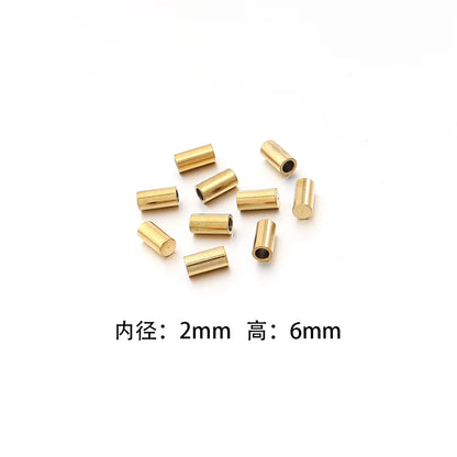 10-20pcs/lot 2-10mm Stainless Steel Leather Cord Clasp Crimp End Caps For Necklace Bracelet Connectors Jewelry Making Supplies