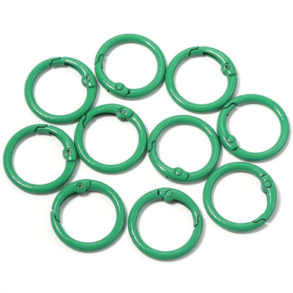 20Pcs/Lot Metal O Ring Spring Clasps Colorful Openable Round Carabiner Keychain Snap Hook Dog Chain Buckle DIY Jewelry Connector