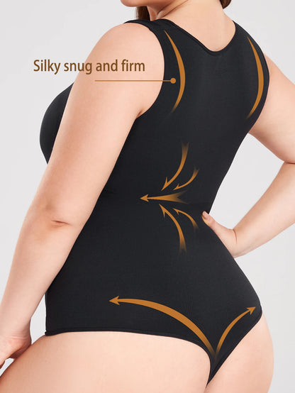 Plus-Size Seamless One-Piece Shapewear for Women: Tummy Control, Butt Lifting, and Shaping Bodysuit