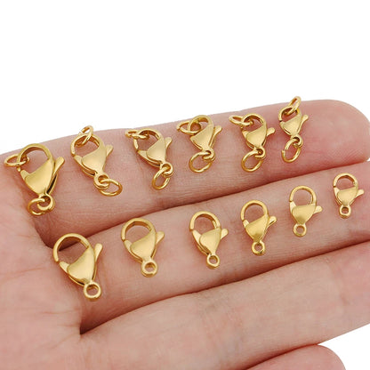 20pcs Stainless Steel Lobster Clasps With Jump Rings Connectors Clasp for Bracelet Necklace DIY Jewellery Making Supplies
