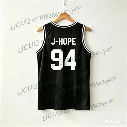 KPOP Concert Outfits JUNGKOOK Basketball Jersey Tank Top Breathable Sports Vest Casual Sleeveless Top Army Gift Men Women Vest