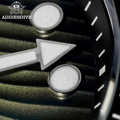 ADDIESDIVE Men's 2115 Quartz Watch Sand Dial 200M Waterproof Wristwatch 41mm Stainless Steel BGW9 Luminous Dive Watches Gift Box