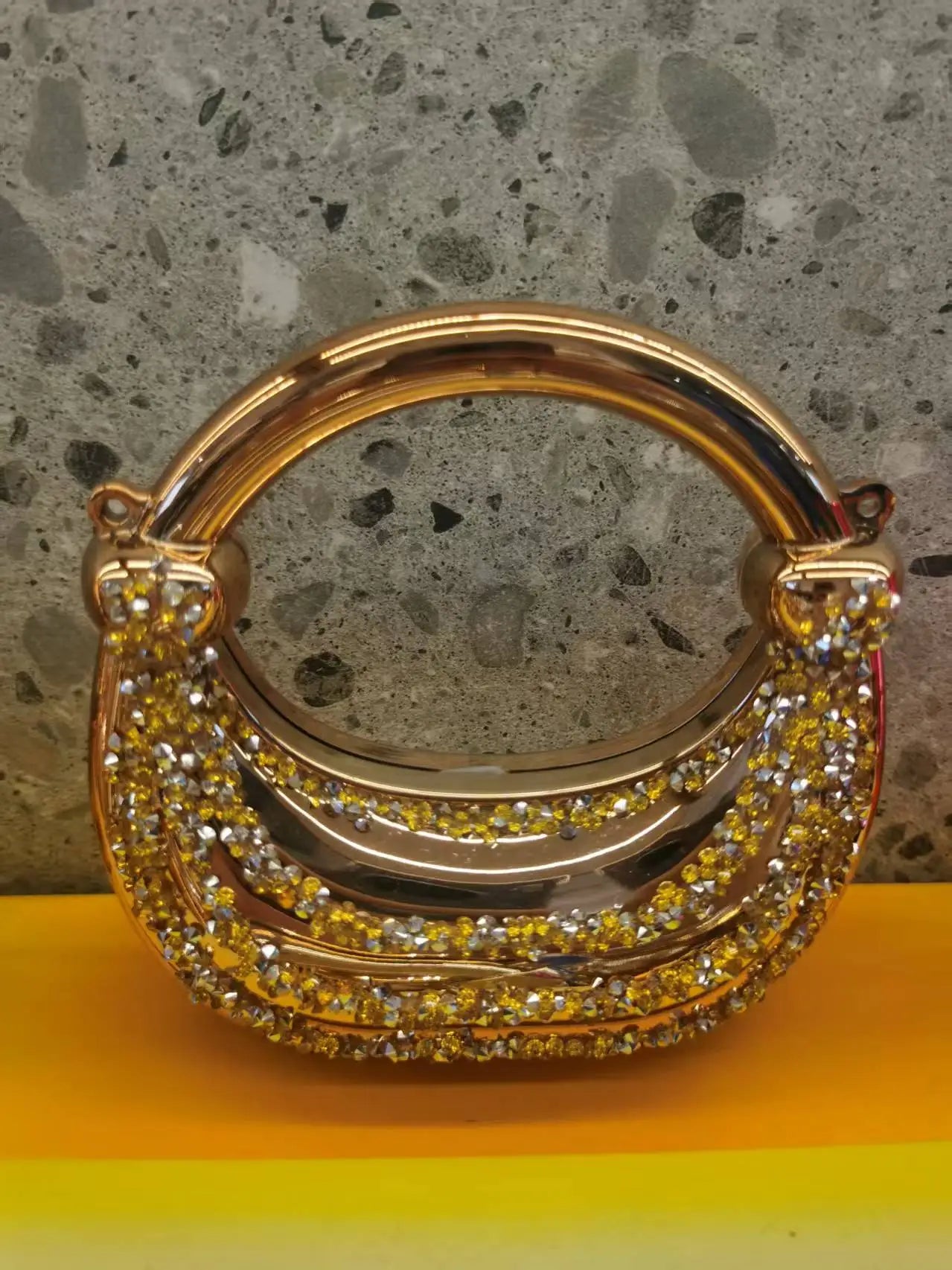 Mini Golden Evening Bag Purses and Handbags Luxury Designer Shoulder Bags Funny Shape Party Wedding Acrylic Knot Clutch Purse