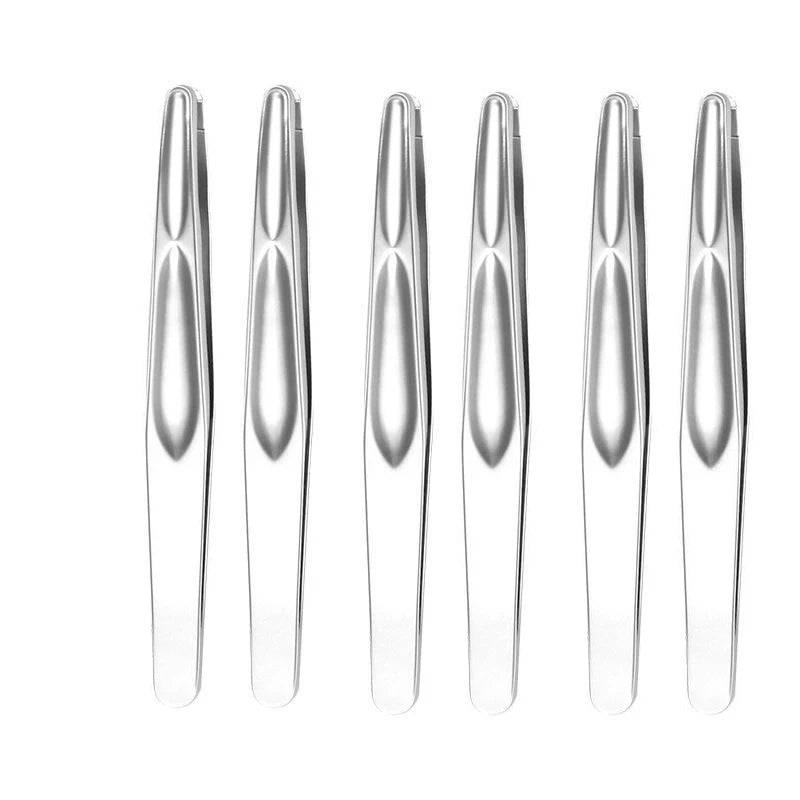 Stainless Steel Round Head Tweezers Eyebrow Tweezers Hair Removal Tweezers Suitable for Men and Woman Gifts