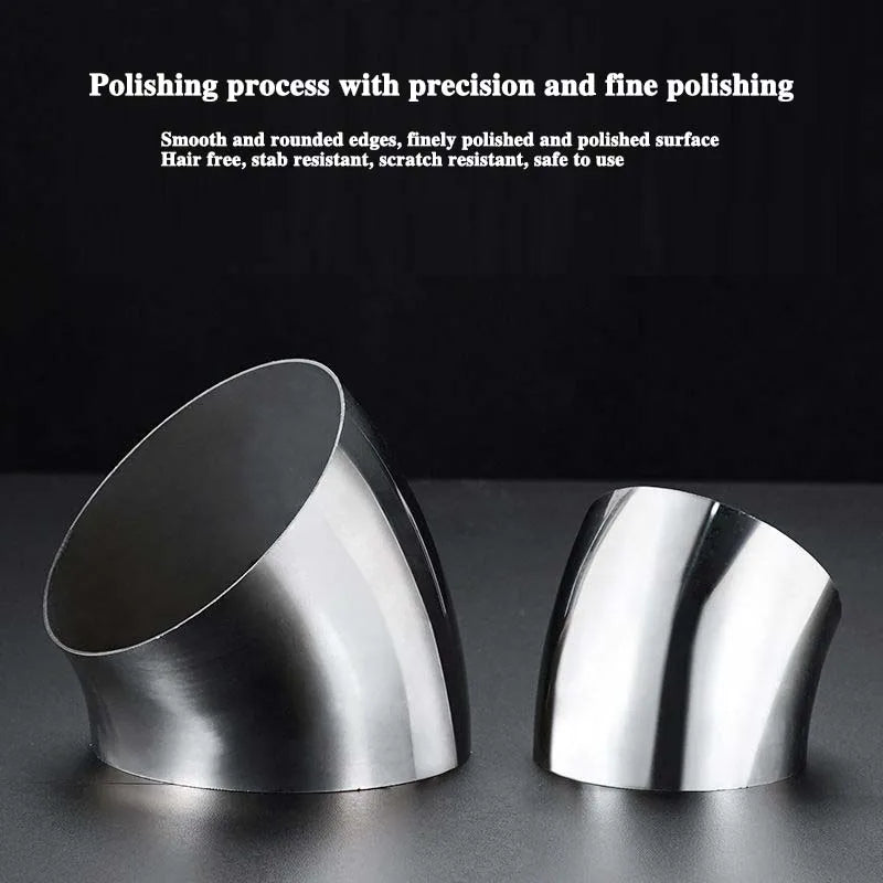 1Pcs 201/304 Stainless Steel 45 Degree Welded Elbow Pipe Fitting Industrial Sanitary Grade Stair Handrail Connector