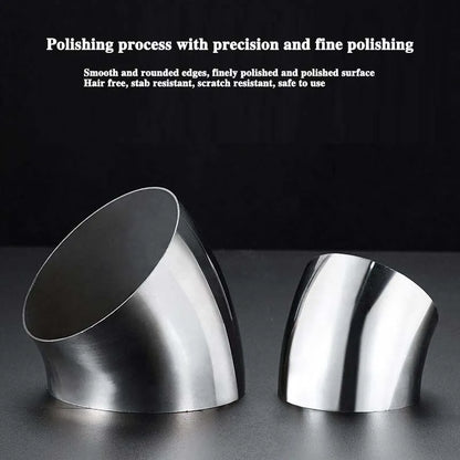 1Pcs 201/304 Stainless Steel 45 Degree Welded Elbow Pipe Fitting Industrial Sanitary Grade Stair Handrail Connector
