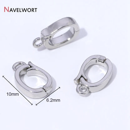 14K/18K Gold Plated Brass Metal Hinged Necklace Enhancer For Necklace Making Accessories Pendant Bail Clasps Jewelry Materials