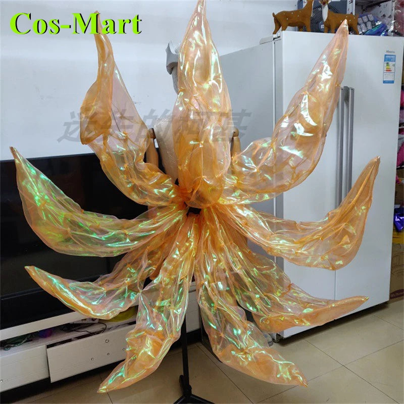 Cos-Mart Game LOL Ahri Tails Cosplay Costume The Nine-Tailed Fox Fashion Party Role Play Clothing Hallowmas
