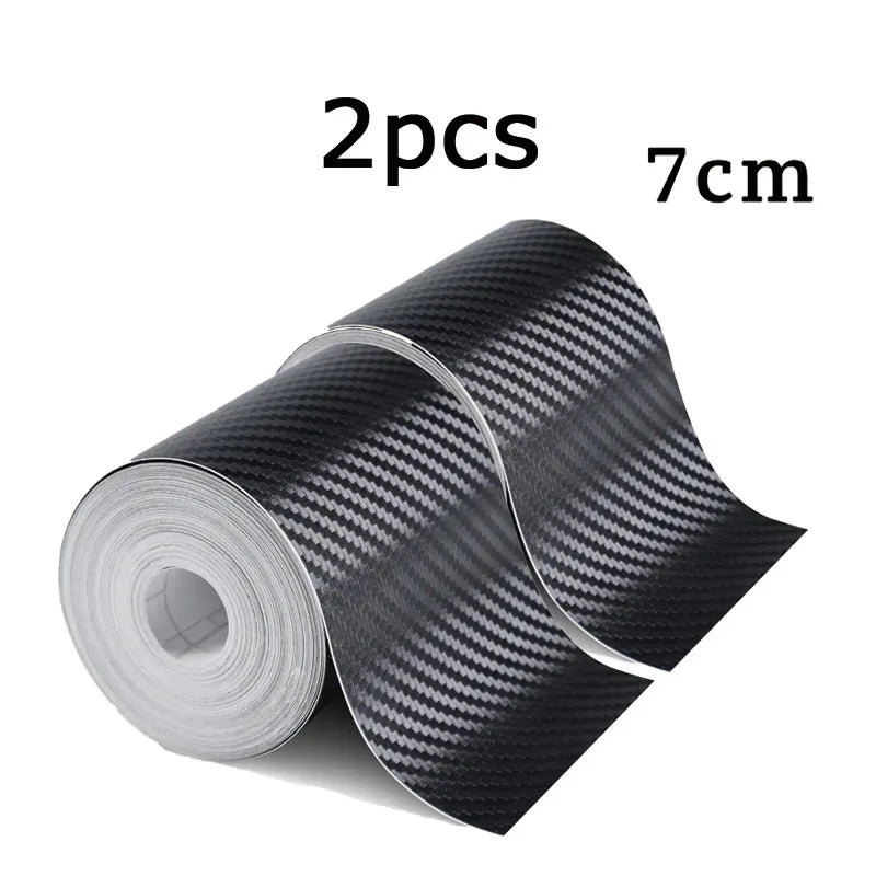 1m-10m Car Door Edge Guards Door Sill Protector Waterproof 3D Carbon Fiber Anti Collision Film Scratch Cover Strip Stickers Tape