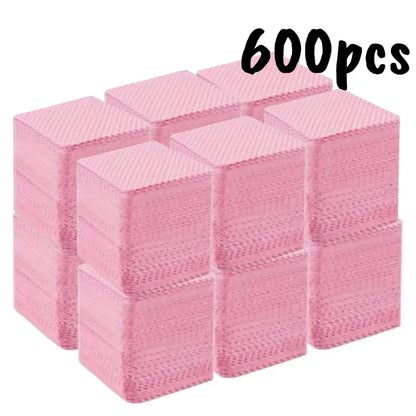 20/600pcs Lint-Free Nail Wipes Gel Cleansing Tissues Aluminum-Free Nail Polish Remover Pads for NaiArt Beauty Cleaning Care Tool