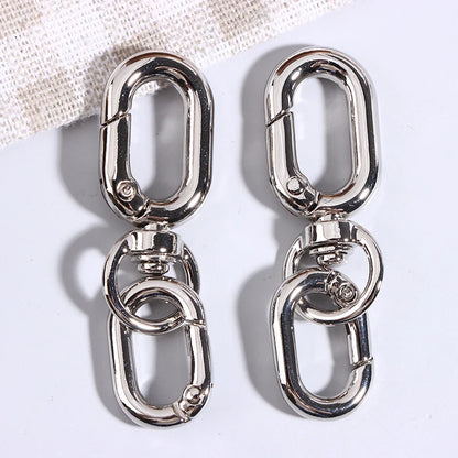 2Pcs Swivel Clasp Clip Double Head Metal Lobster Claw Clasps For Keychain Making DIY Crafts Accessories