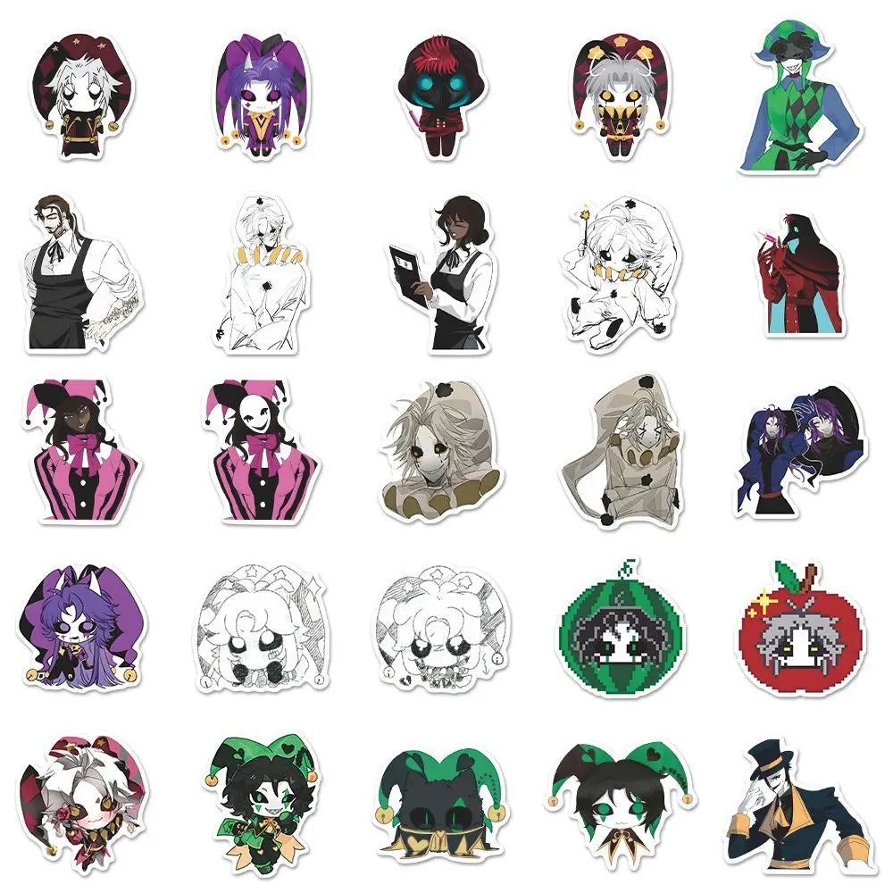 73PCS The Freak Circus Pierrot Anime Stickers Cartoon Graffiti Decals Helmet Skateboard Laptop Motorcycle Sticker Decor