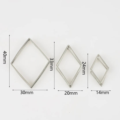 20Pcs Gold Silver Hollow Frame Bezel Charms Pendants Geometric Connectors for Jewelry Making Suppliers Diy Earings Accessories