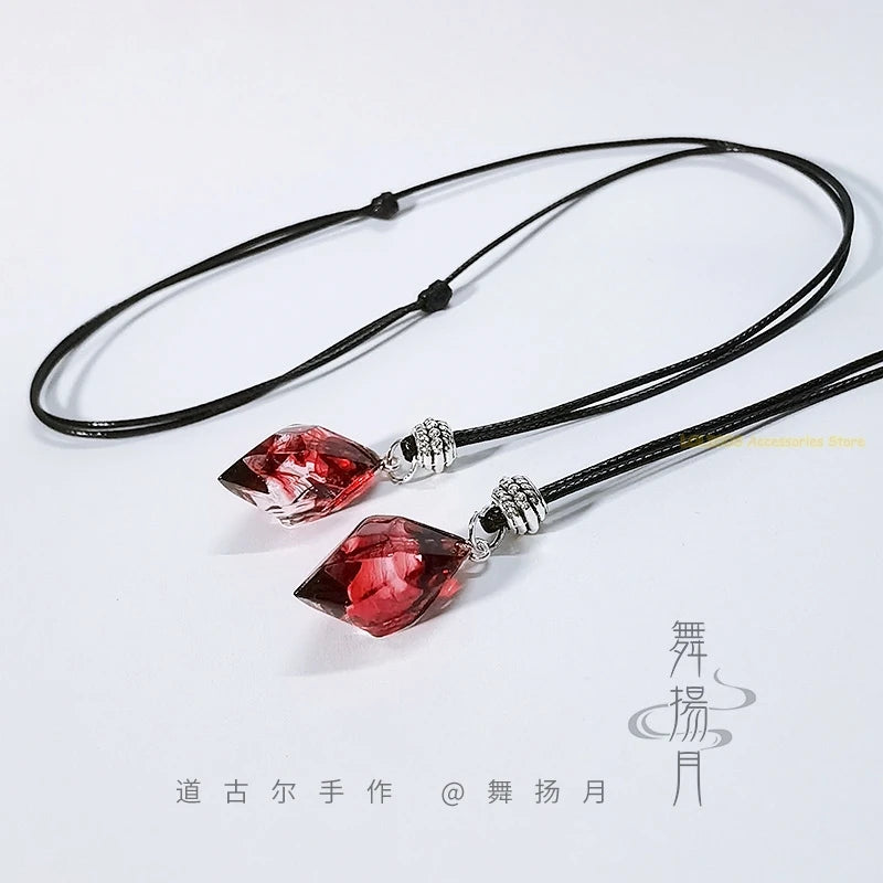 Anime Epoxy Necklace The Husky and His White Cat Shizun Mo Ran Chu Wanning Gift Pendant Chain Choker Cosplay Accessories Props