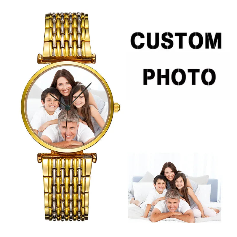 Women Watch Custom Dial Photo Image Alloy Watch Make Your Own Logo