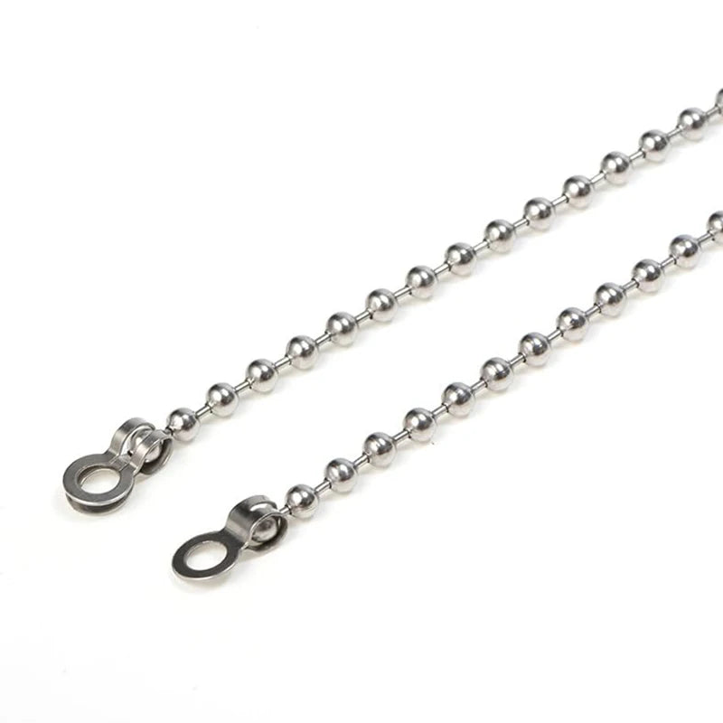 30Pcs Stainless Steel Ball Chain Connector Clasps Fit for 2.0/2.4/3.2/4/5/6/8MM Ball Chain End Cap Knot Cover For Jewelry Making