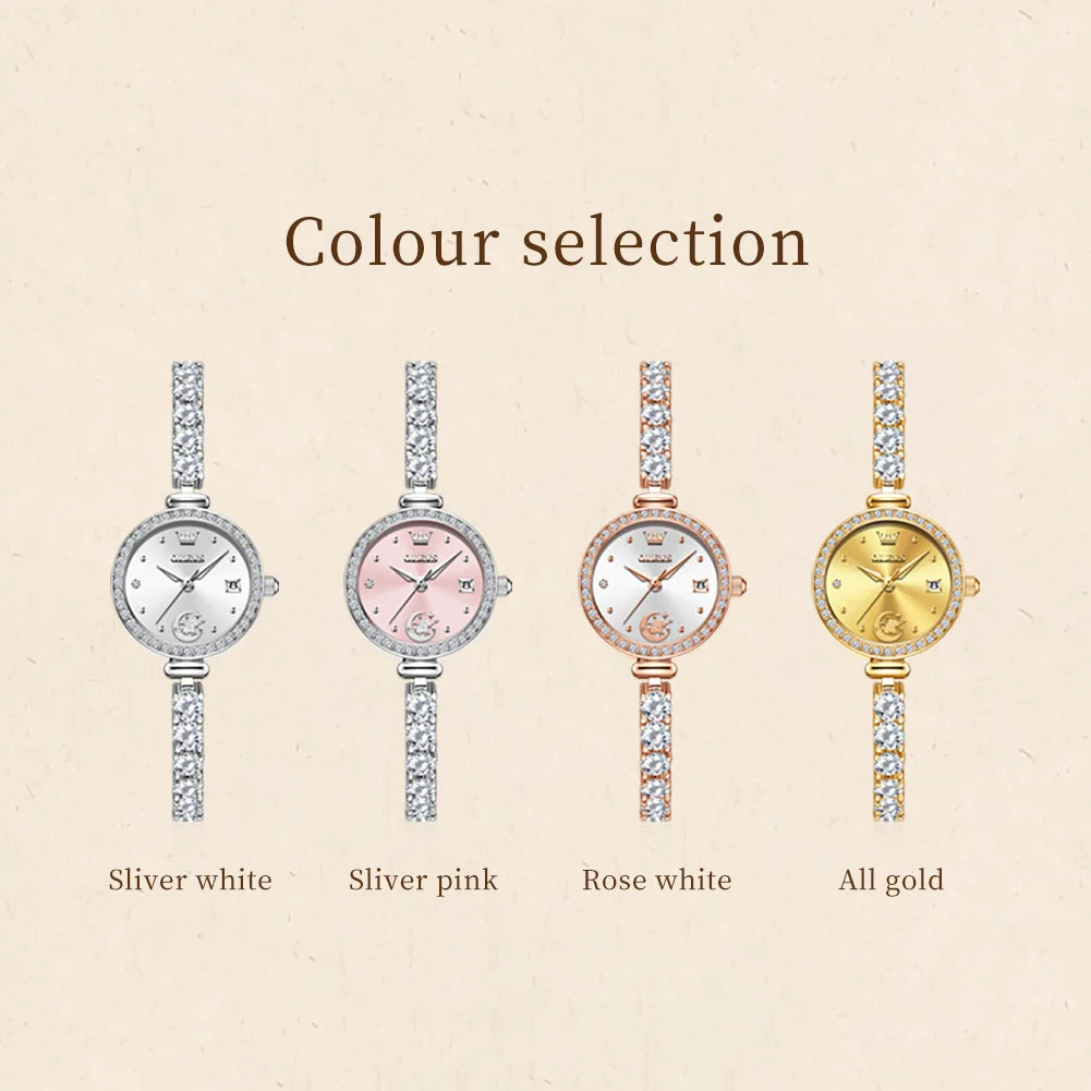 OLEVS 2998 Brand original authentic watch for woman Gift Box Bracelet simple quartz women's Watch