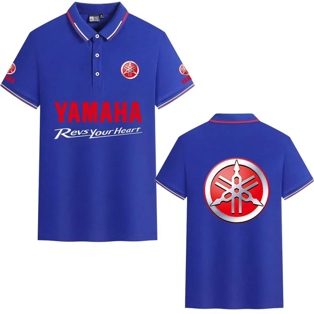 motorcycle Racing collared Yamaha POLO shirt cycling suit for men and women summer top short-sleeved T-shirt motogp fan clothing