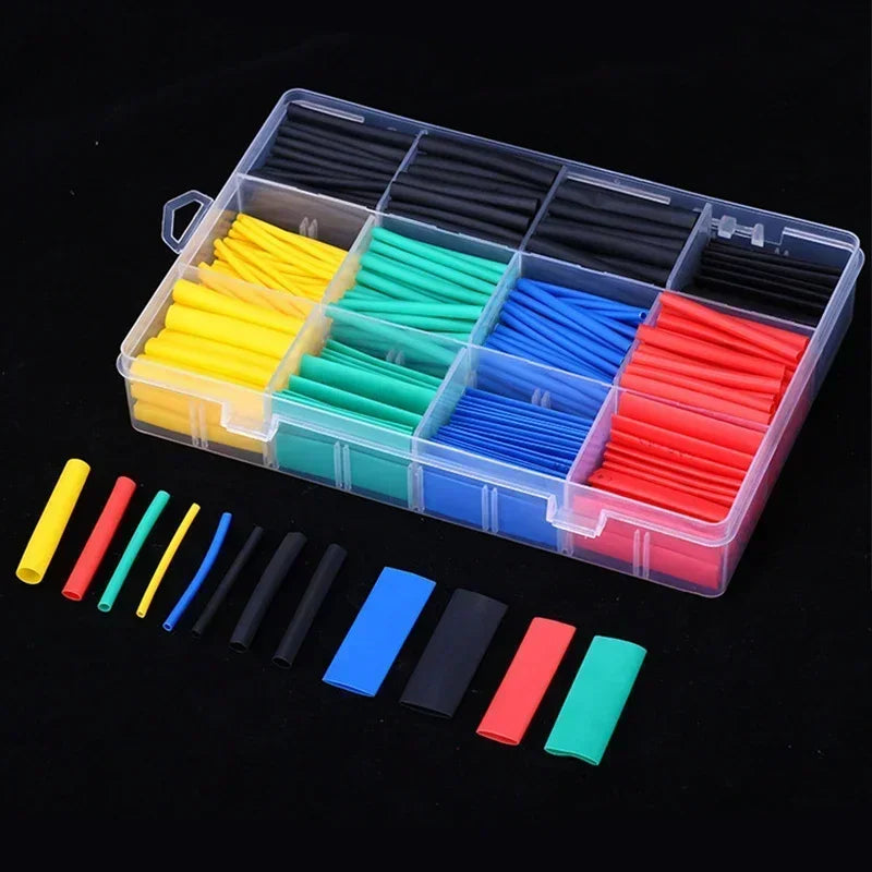 127/165/328/560/650/800pcs Heat Shrink Tubing kit 2:1 Shrinkable Wire Shrinking Wrap Wire Connect Cover Cable Repair Protection
