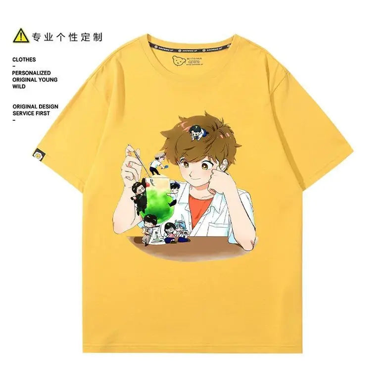 Go for It, Nakamura! Nakamura Okuto Hirose Aiki T-Shirt Cartoon Printed Top Summer Anime Cosplay Outfit Gift Men Women Halloween