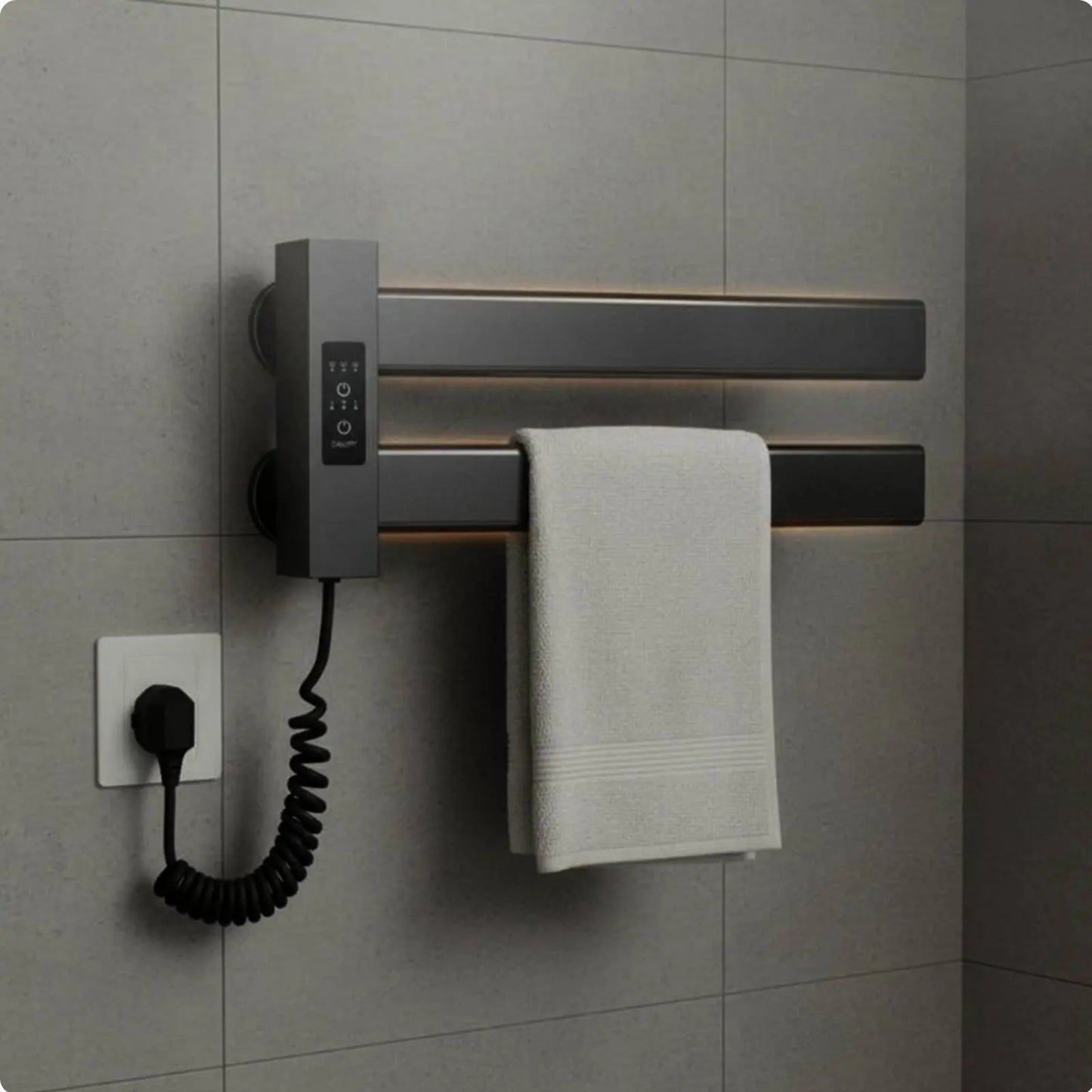 Smart Towel Heating Rack Quick Drying Electric Towel Warmer Bathroom Heater Timer Function Home Appliance IPX5 Waterproof