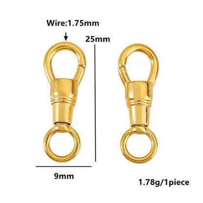2pcs Stainless Steel Clasp Strong Oval Heart Round Polished Lobster Clasp Hook Connector DIY Necklace Jewelry Making Accessories
