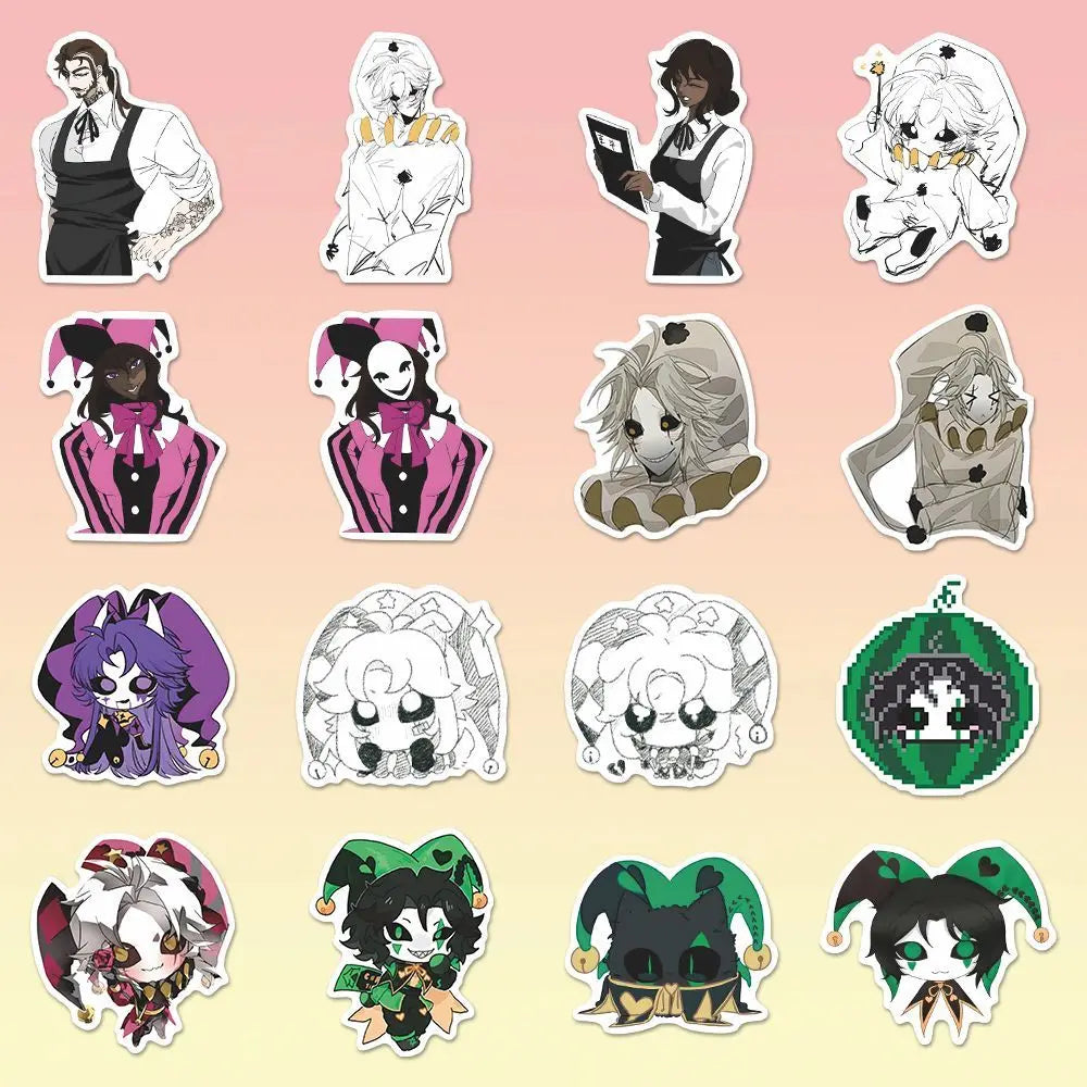 73PCS The Freak Circus Pierrot Anime Stickers Cartoon Graffiti Decals Helmet Skateboard Laptop Motorcycle Sticker Decor