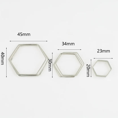 20Pcs Gold Silver Hollow Frame Bezel Charms Pendants Geometric Connectors for Jewelry Making Suppliers Diy Earings Accessories