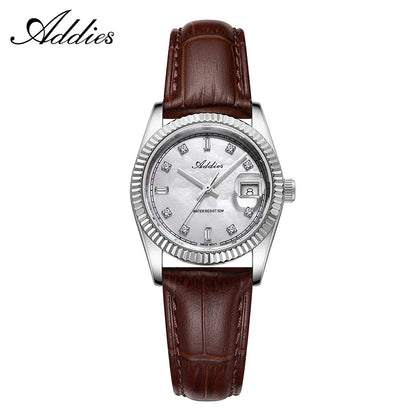 ADDIES 585 Quartz Women's Watches Sapphire Glass 5Bar Waterproof 316L Stainless Steel Diving Fashion Luxury Wristwatch For Woman