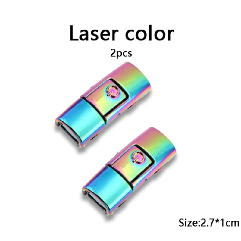 New Colorful Shoelaces Press buckle Metal Shoelace Clip Press Lock Kids Adult Shoes Accessories AF1 Sneaker Kits Metal Laces Tip