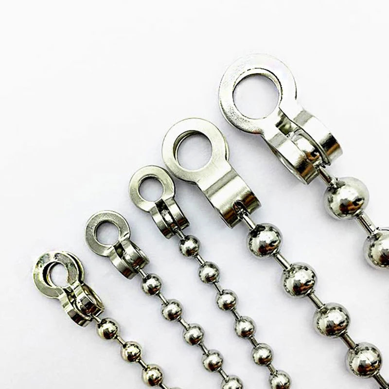 30Pcs Stainless Steel Ball Chain Connector Clasps Fit for 2.0/2.4/3.2/4/5/6/8MM Ball Chain End Cap Knot Cover For Jewelry Making