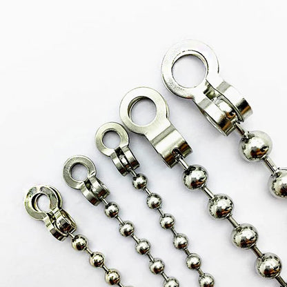 30Pcs Stainless Steel Ball Chain Connector Clasps Fit for 2.0/2.4/3.2/4/5/6/8MM Ball Chain End Cap Knot Cover For Jewelry Making