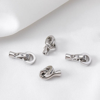 2pcs 4pcs 18K Gold Plated Brass Hook Clasp End Connector For DIY Handmade Beaded Bracelet Spring Clasp Jewelry Making Findings
