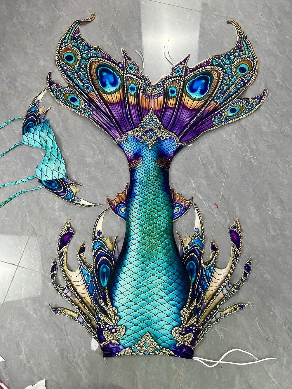 New Pattern Mermaid Tail Mermaid Fins Aquarium Mermaid Diving Performance Swimsuit Adult Children Mermaid Tail Tailored