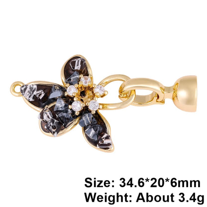 Juya Handmade Decorative Flower Connector Fastener Lock Hooks Clasps Accessories For DIY Women Fashion Needlework Jewelry Making