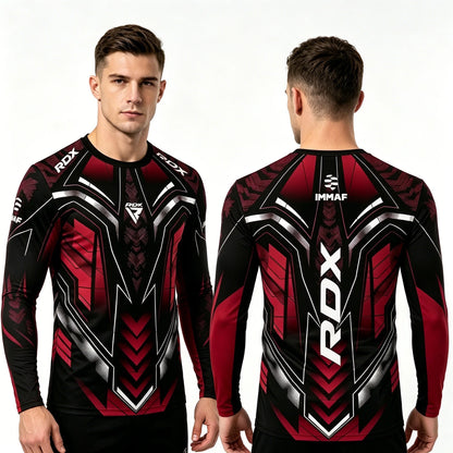 Long-Sleeve Compression Shirt for MMA Boxing Training, Quick-Dry & Breathable Fight Gear