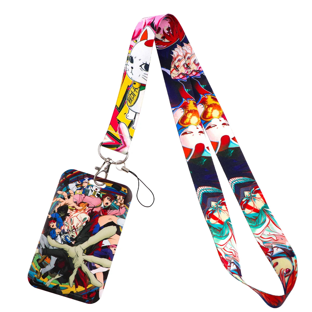 Cartoon Cat Monster ID Badge Holder Lanyards Anime Door Card Case Hanging Rope Neck Strap Keychain Business Card Gift