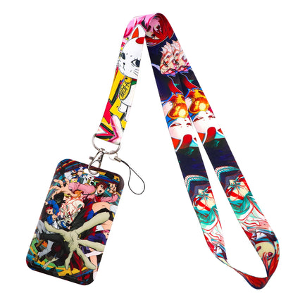 Cartoon Cat Monster ID Badge Holder Lanyards Anime Door Card Case Hanging Rope Neck Strap Keychain Business Card Gift