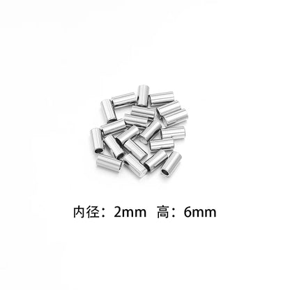 10-20pcs/lot 2-10mm Stainless Steel Leather Cord Clasp Crimp End Caps For Necklace Bracelet Connectors Jewelry Making Supplies