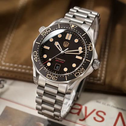 Watchdives WD007 V4 007 NTTD Mechanical Titanium Watch 42Mm Automatic PT5000 Sapphire 200M Waterproof Luxury Watches Man Gift