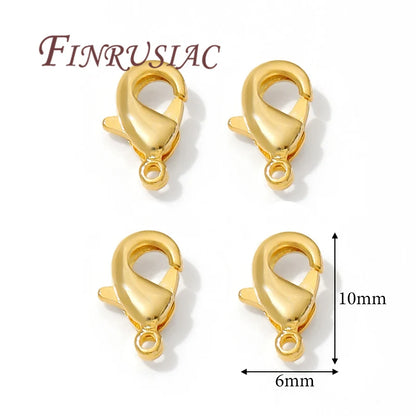 10mm 12mm 18K Gold Plated Lobster Clasps For Jewelry Making,DIY Bracelets Necklaces Accessories,Connectors Clasp