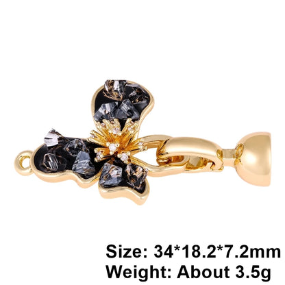 Juya Handmade Decorative Flower Connector Fastener Lock Hooks Clasps Accessories For DIY Women Fashion Needlework Jewelry Making