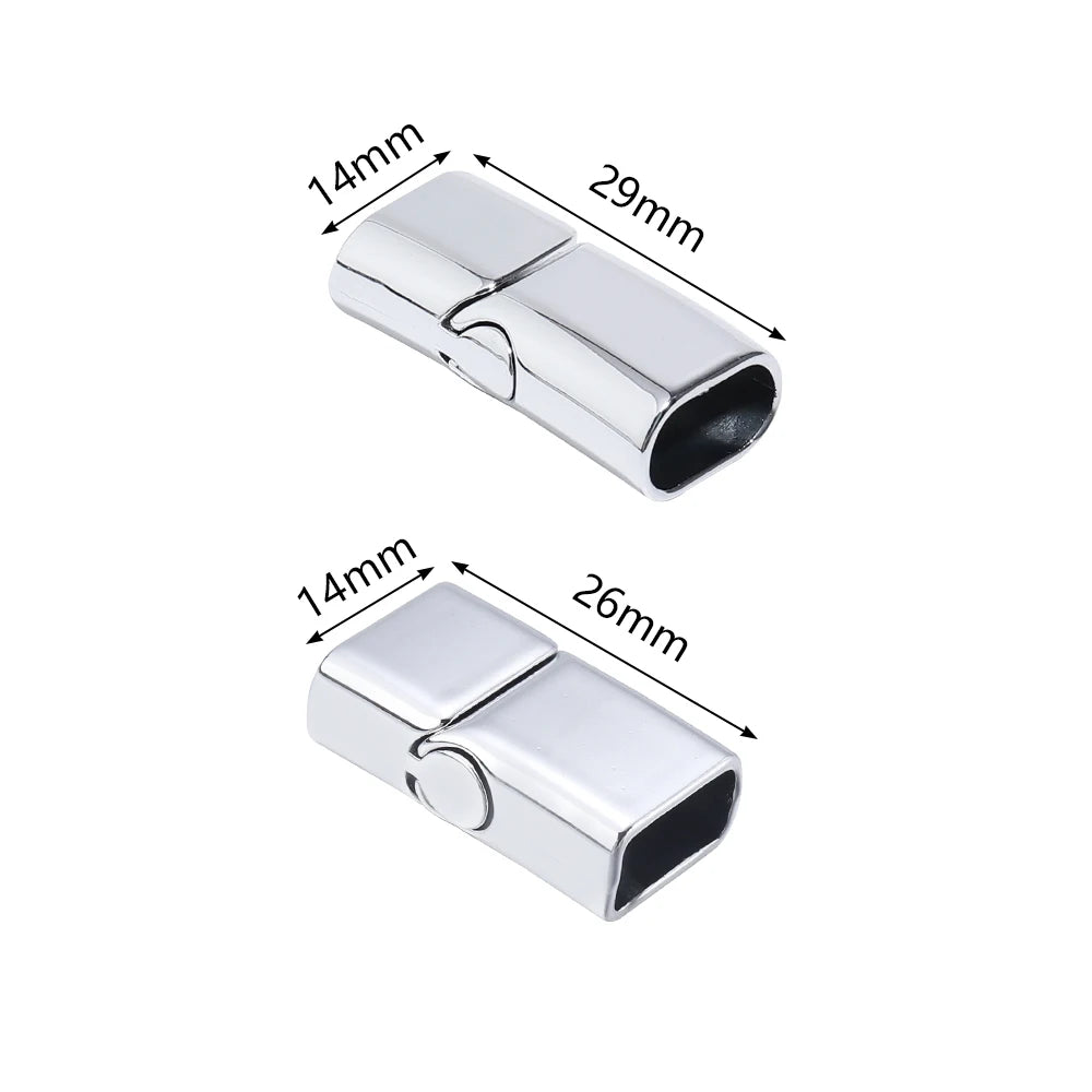 5Pcs Alloy Magnetic Clasps Round Square Corners Leather Cord End Clasp Connectors For DIY Jewelry Making Bracelet Accessories