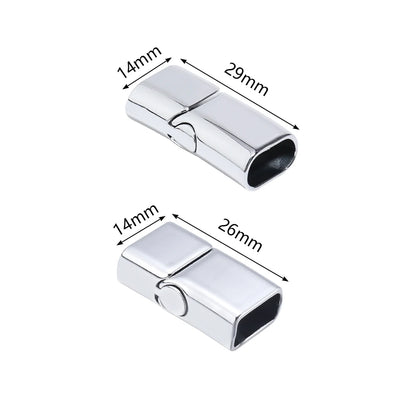 5Pcs Alloy Magnetic Clasps Round Square Corners Leather Cord End Clasp Connectors For DIY Jewelry Making Bracelet Accessories
