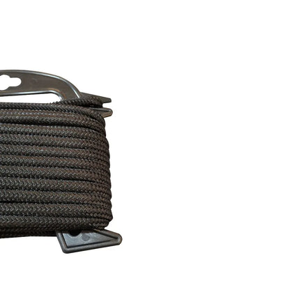 Black Polypropylene Diamond Braid Rope 1/4 Inch Diameter 50 Feet Length for Marine Outdoor Boating Camping Heavy Duty
