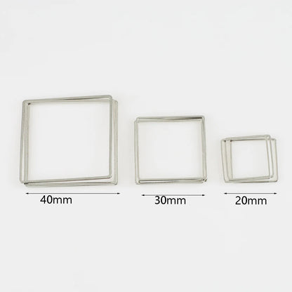 20Pcs Gold Silver Hollow Frame Bezel Charms Pendants Geometric Connectors for Jewelry Making Suppliers Diy Earings Accessories